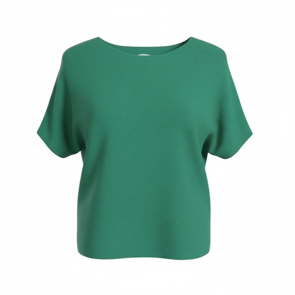 Vila Milano relaxed, green, light, short sleeved, knit  sweater